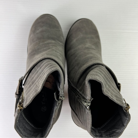 Twisted Jasmine Women's Ankle Boots Side Zip Stacked Heel Grey Size 10 - Picture 2 of 9